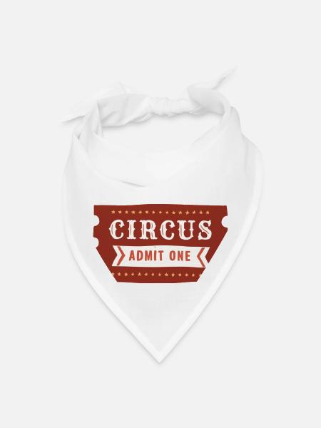 circus admit one - Bandana - white - Front