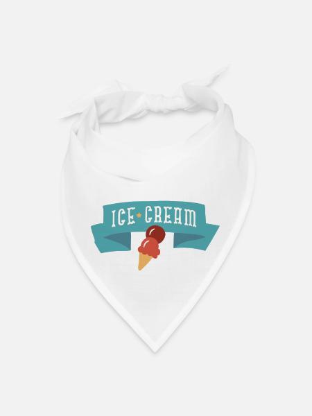ice cream - Bandana - white - Front
