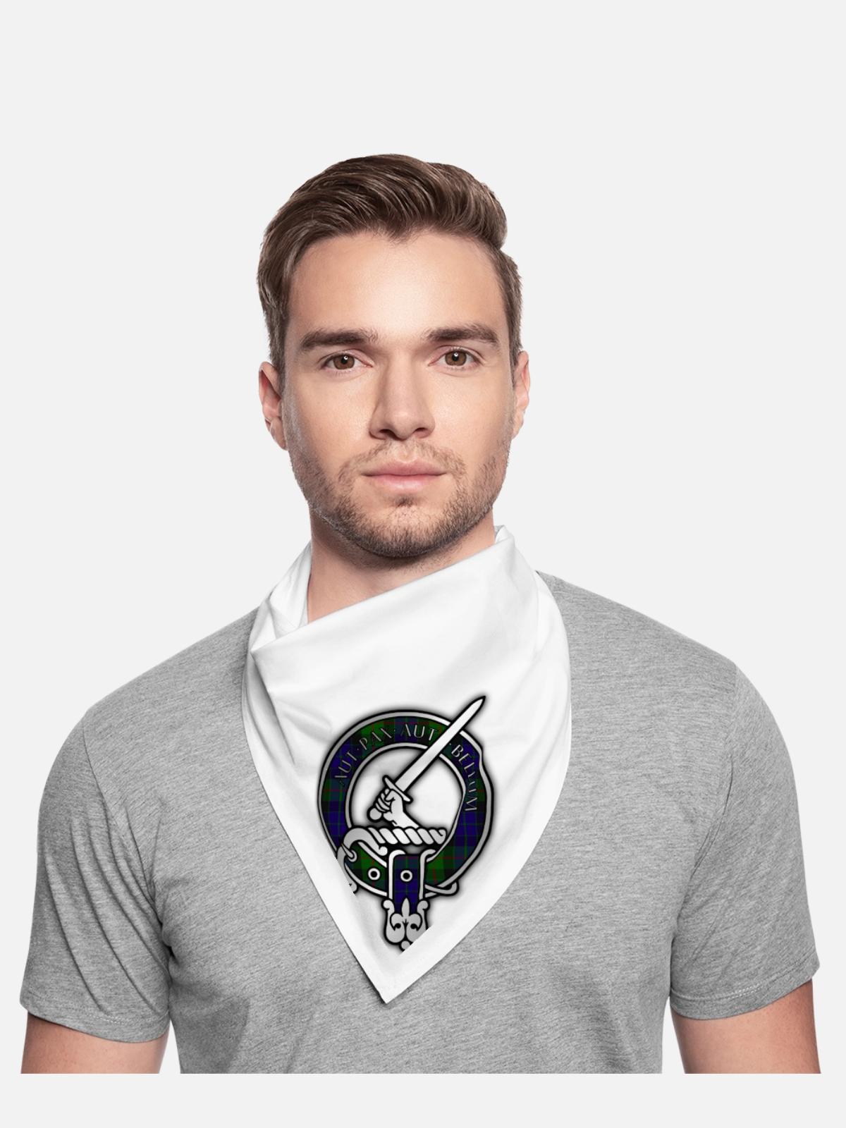 Clan Gunn Tartan Crest - Latin - Bandana - white - Front - TBD (187cm)