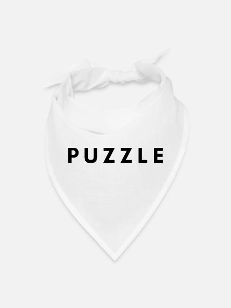 Puzzle Puzzle Black - Bandana - white - Front