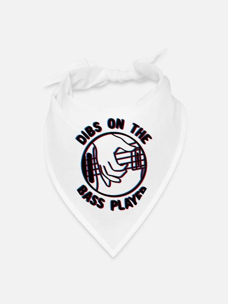 Bass Guitar Player Dibs On The Bass Player - Bandana - white - Front