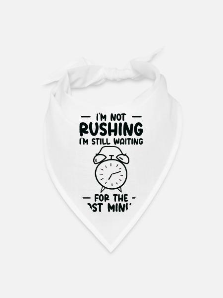 Procrastinating Alarm Clock Procrastinator Work - Bandana - white - Front