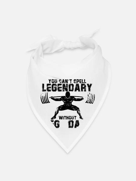 jour de la jambe légendaire - Bandana - blanc - Devant
