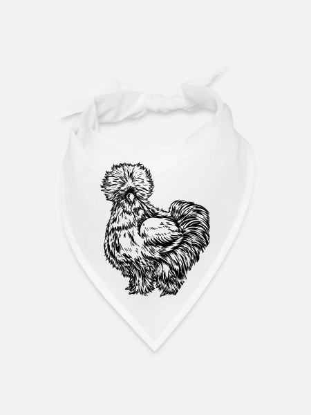 Silkie Chicken - Bandana - white