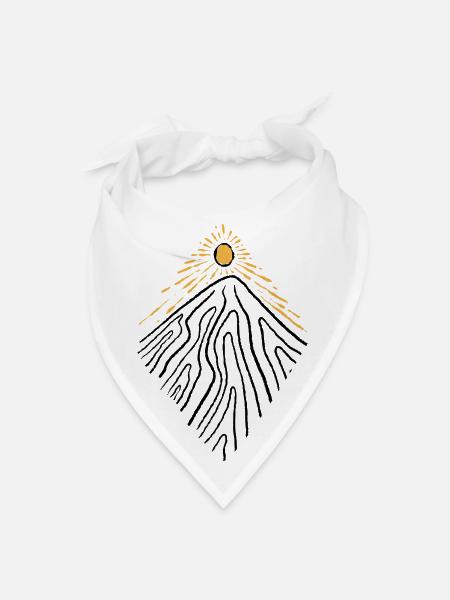 Top Of The Mountain For Light - Bandana - white - Front