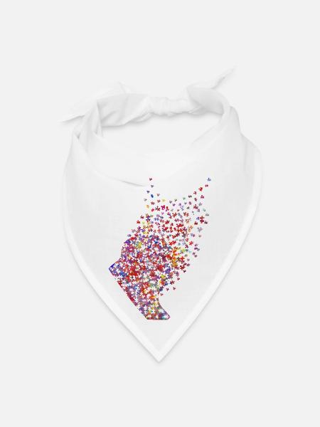 Puzzles head - Bandana - white - Front