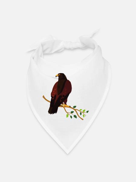 Falcon Eagle Majestic Bird Watching Buzzard Raptor - Bandana - white - Front
