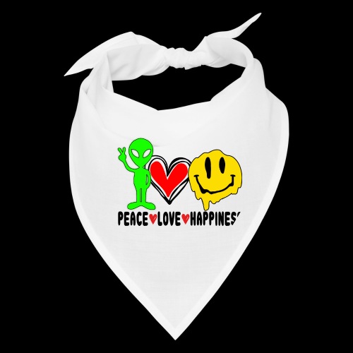 Peace Love Happpiness - Bandana
