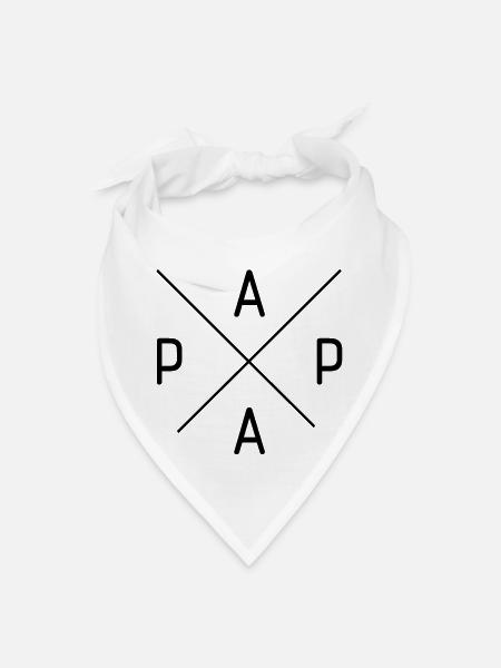 papa - Bandana - white - Front