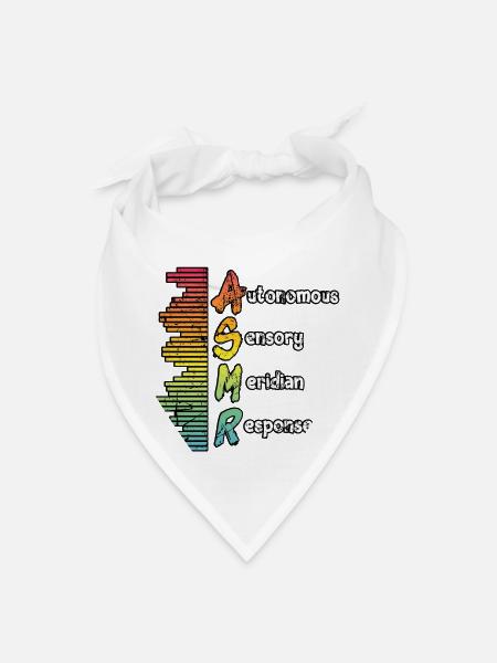 ASMR Artist Shirt ASMR Sound Wave Art ASMRtist Gif - Bandana - white - Front