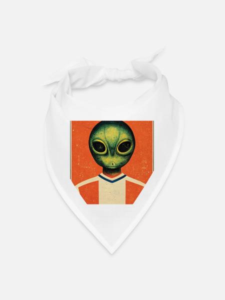 alien passport photo, alien selfie - Bandana - white - Front
