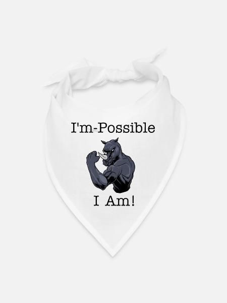 I AM Possible - Bandana - white - Front