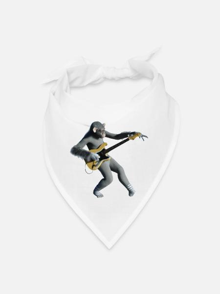 Futuristic space monkey - Bandana - white - Front