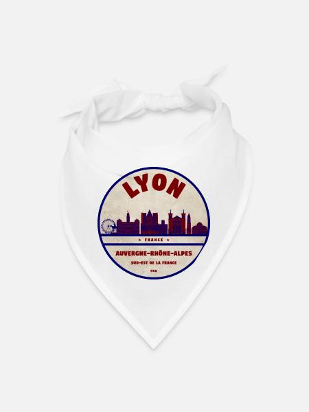 Lyon Skyline - Bandana - white