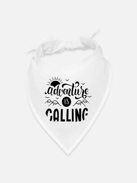 Adventure Is Calling - Bandana - white - Front