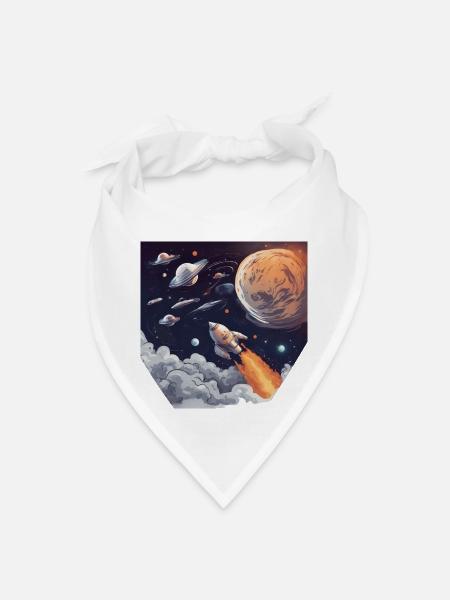 Space Exploration T-Shirt - Bandana - white - Front
