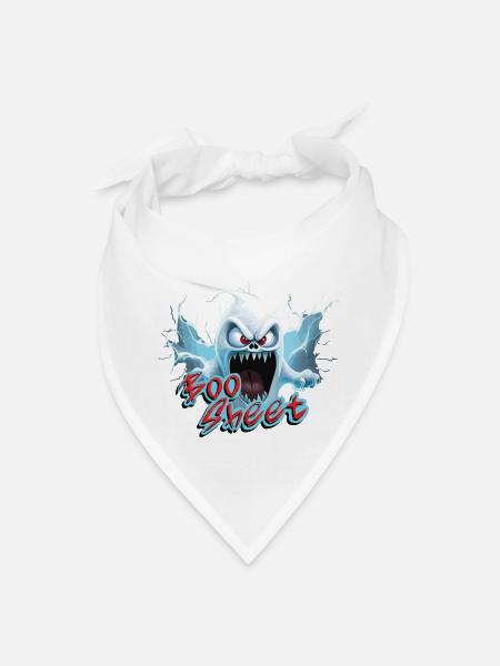 Boo Sheet Angry Ghost - Bandana - white - Front