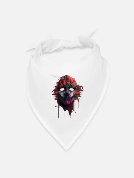 horror mask - Bandana - white - Front