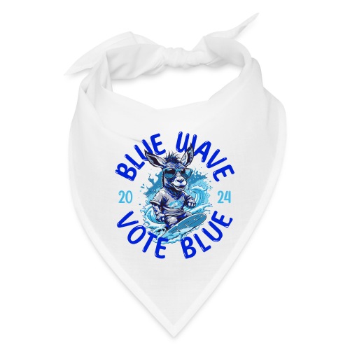 Ride The Blue Wave 2024 Election Surfing Design - Bandana