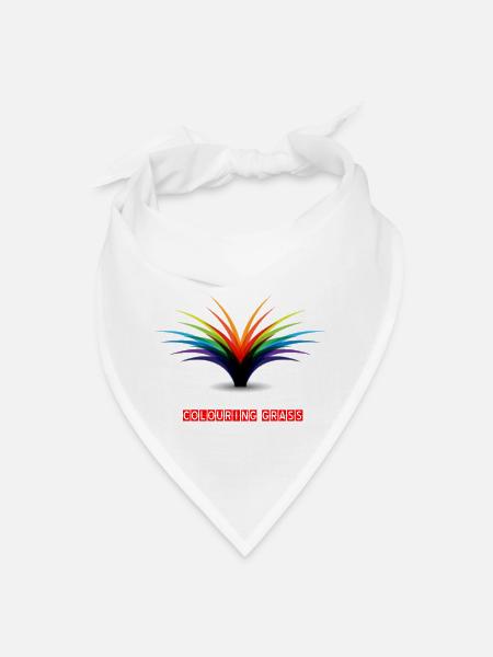 colouring grass design - Bandana - white - Front