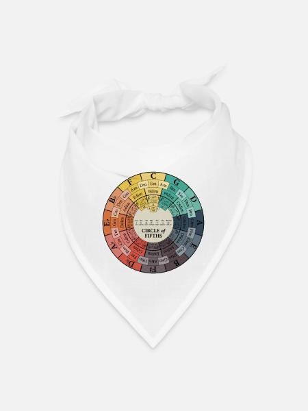 Circle Of Fifths - Bandana - white
