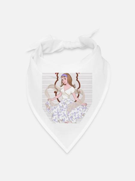 beautiful girl - Bandana - white - Front