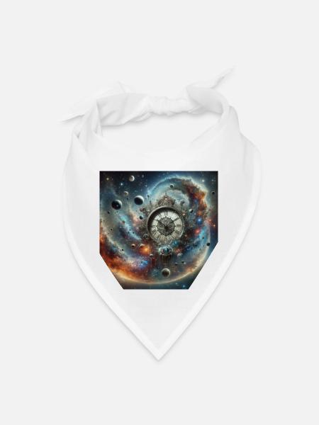 Cosmic Timekeeper - Bandana - white - Front