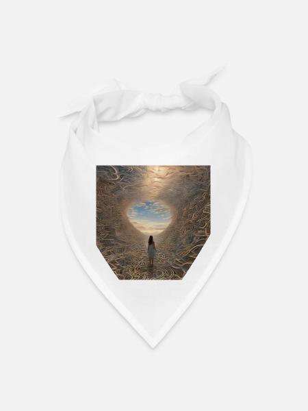 puzzle - Bandana - white - Front