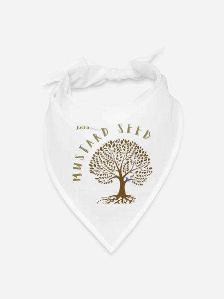 Just a Mustard Seed - Bandana - white - Front