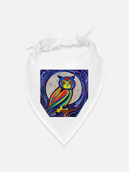 Lunar Owl - Bandana - white