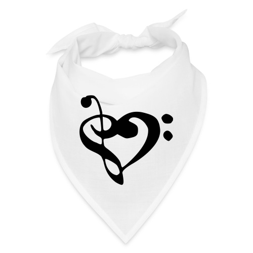 musical note with heart - Bandana