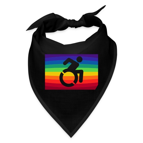 Rainbow wheelchair, LGBTQ flag 001 - Bandana