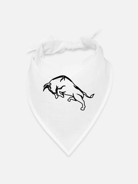 bull-raging - Bandana - white - Front