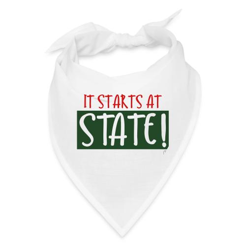 It Start at STATE! - Red Green Block - Bandana