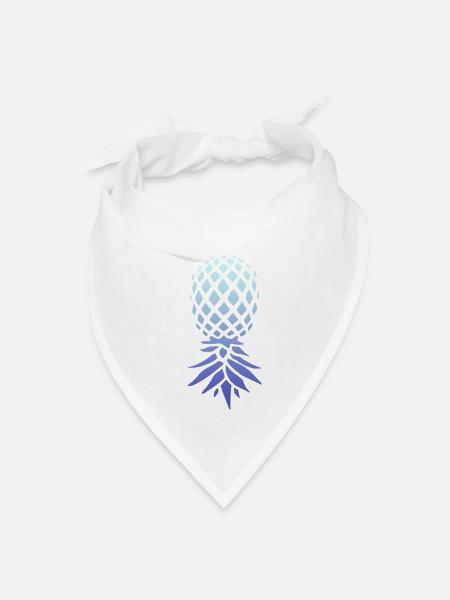 Funny Upside Down Pineapple Swinger Merchandise - Bandana - white - Front