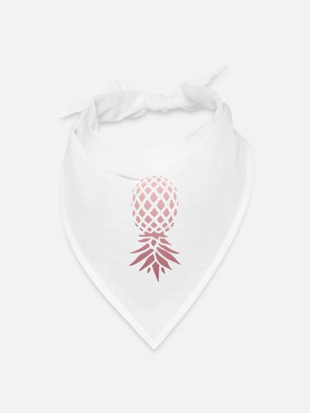 Funny Upside Down Pineapple Swinger Merchandise - Bandana - white - Front
