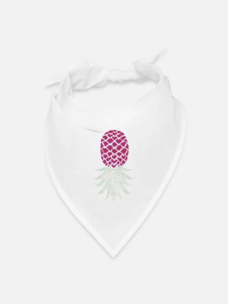 Funny Upside Down Pineapple Swinger Merchandise - Bandana - white - Front
