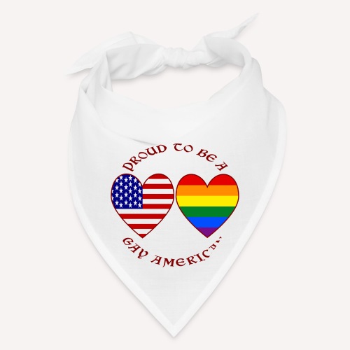 Proud To Be a Gay American Red Letters - Bandana