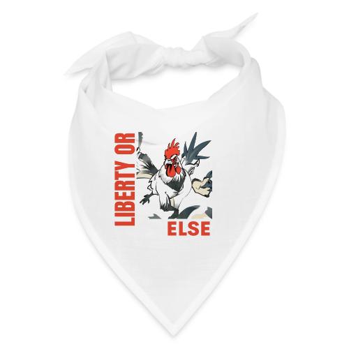 Liberty Or Else Fighting Rooster Design Red Font - Bandana