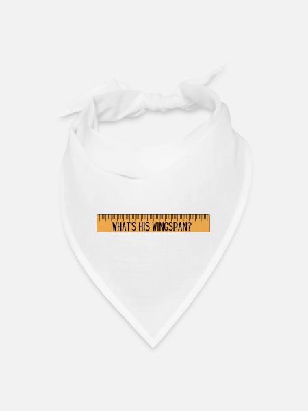 What’s His Wingspan? Officially Licensed SJM - Bandana - white - Front