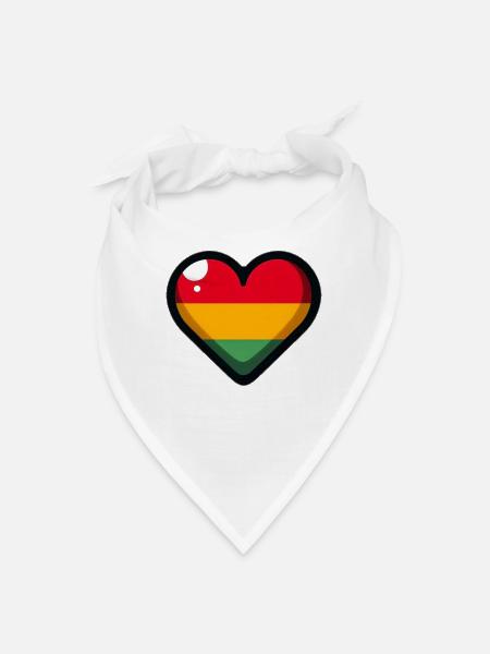 A heart with one red - Bandana - white