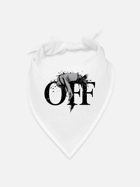 OFF – Unique Typographic Design - Bandana - white - Front