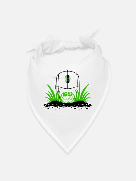 Go Touch Grass - Bandana - white - Front