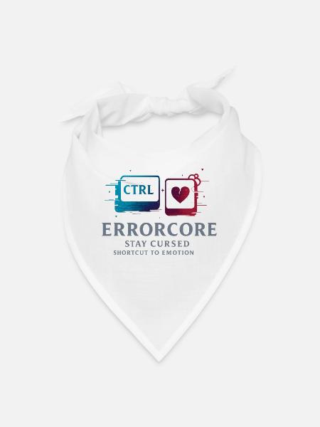 Ctrl Errorcore Stay Cursed - Bandana - white
