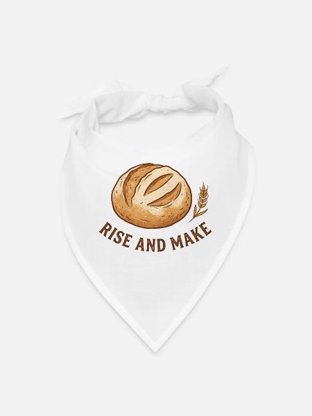 Rise and Make Loaf - Bandana - white - Front
