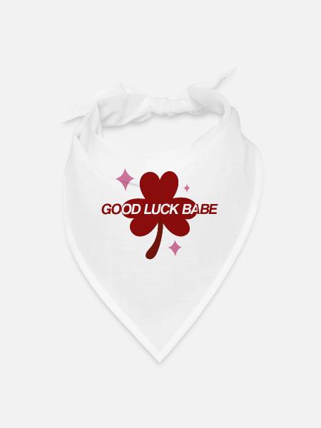 Shamrock Chic Good Luck Babe Red - Bandana - white - Front