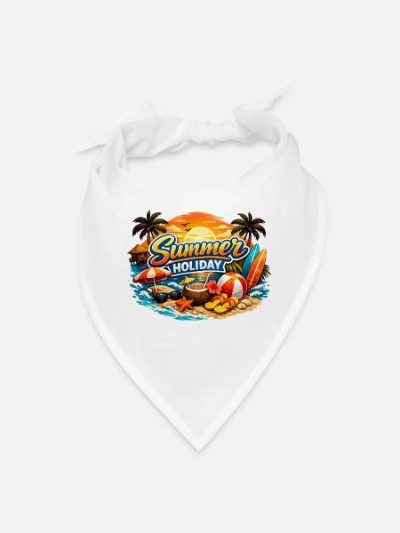 Summer Holiday Beach Vibe - Bandana - white