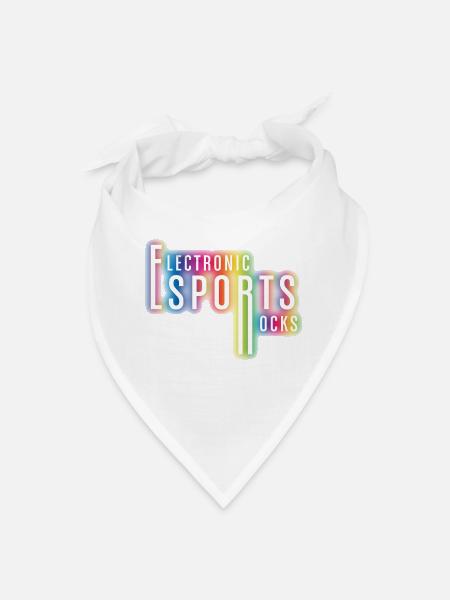 Electronic Esports Rocks Rainbow Gaming Design - Bandana - white - Front