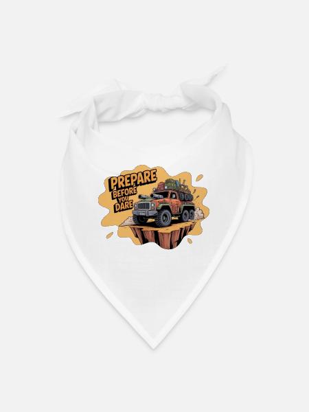 Prepare Before You Dare Offroad Truck - Bandana - white