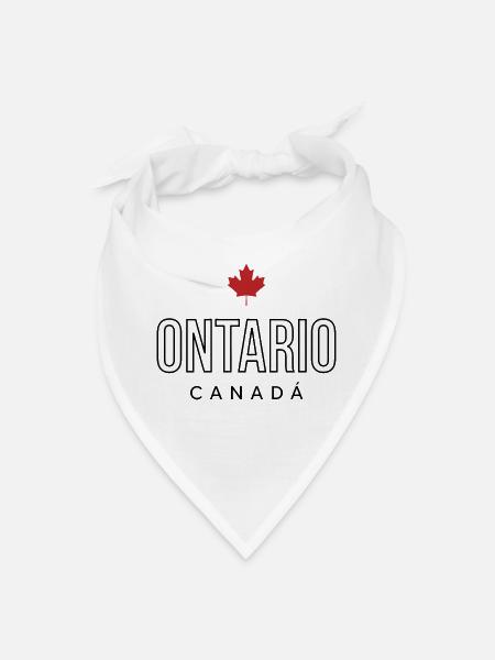 Maple Leaf Emblem on Bold Text - Bandana - white - Front